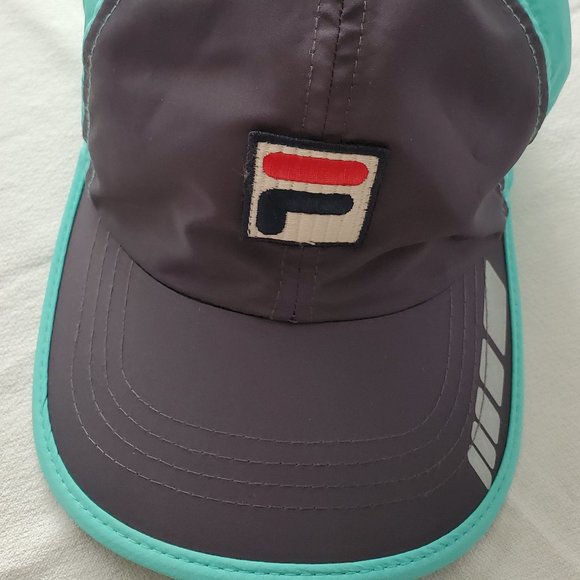 Fila Running Hat Adjustable Aqua and Grey - Picture 1 of 8